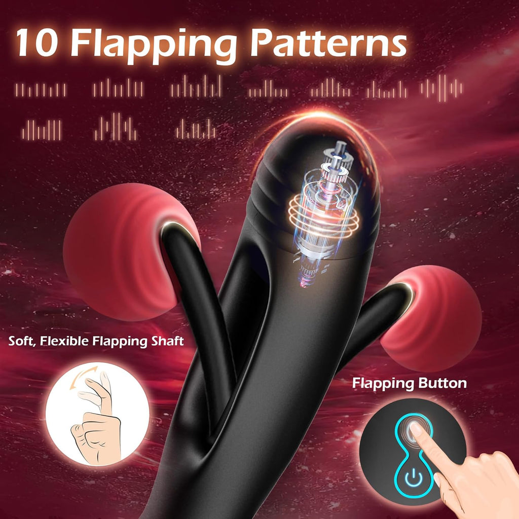 Prostate Massager Vibrator with 10 Flapping & Vibration Settings. Remote Control Anal Plug Anal Vibrator Sex Toys for Men. Anal Sex Toys Vibrators with Penis Ring Adult Toys. Sex Toy Adult Sex Toys