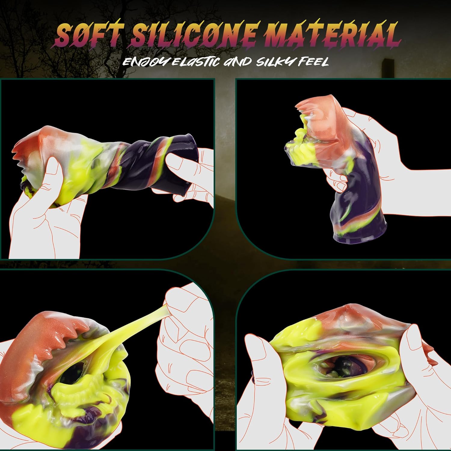 Sex Toys Male Masturbation Cup for Men - Colorful Mens Masturbators Stroker Monster-Like Shape. Realistic Vagina Textured Structure Masterburbater. Perfect for Gay Men Penis Glans Training & Blowjob