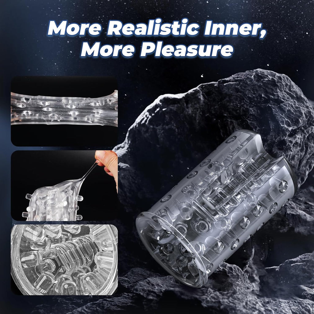 Sex Toy Male Masturbators Cup: Automatic Adult Toys with Rotating & Thrusting Hand Free Pocket Pussy Stroker with Realistic Silicone Sleeve - Erotic Penis Games for Man Electric Men Blowjob Machine
