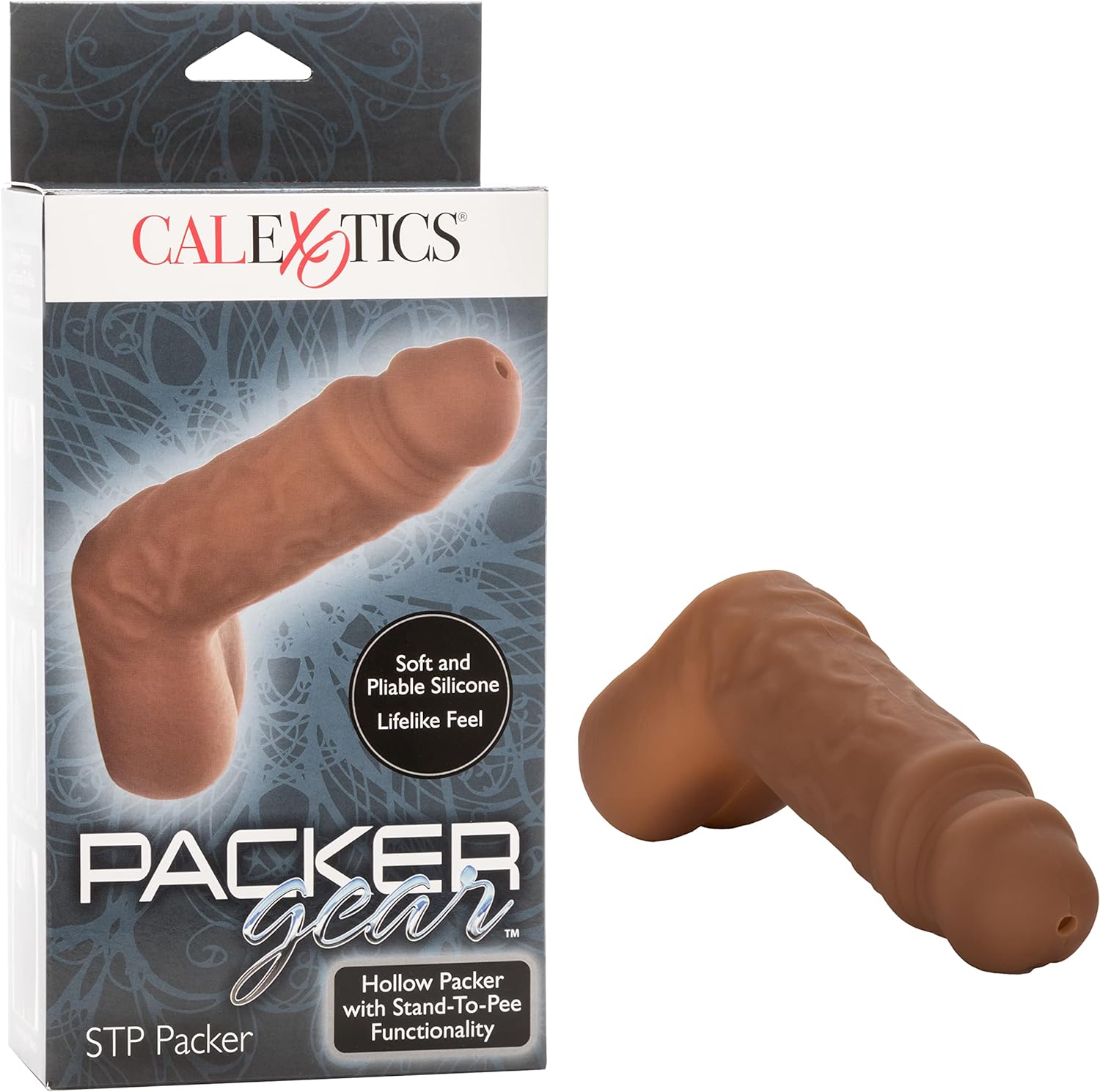 CalExotics Packer Gear STP Packer – อวัยวะเพศเทียมสมจริงสำหรับยืนปัสสาวะ แบบรัดเอว (Strap On Sex) – สำหรับผู้ใหญ่ข้ามเพศหญิงเป็นชาย (Trans Transitioning FTM Adult Female To Male) - สีน้ำตาล