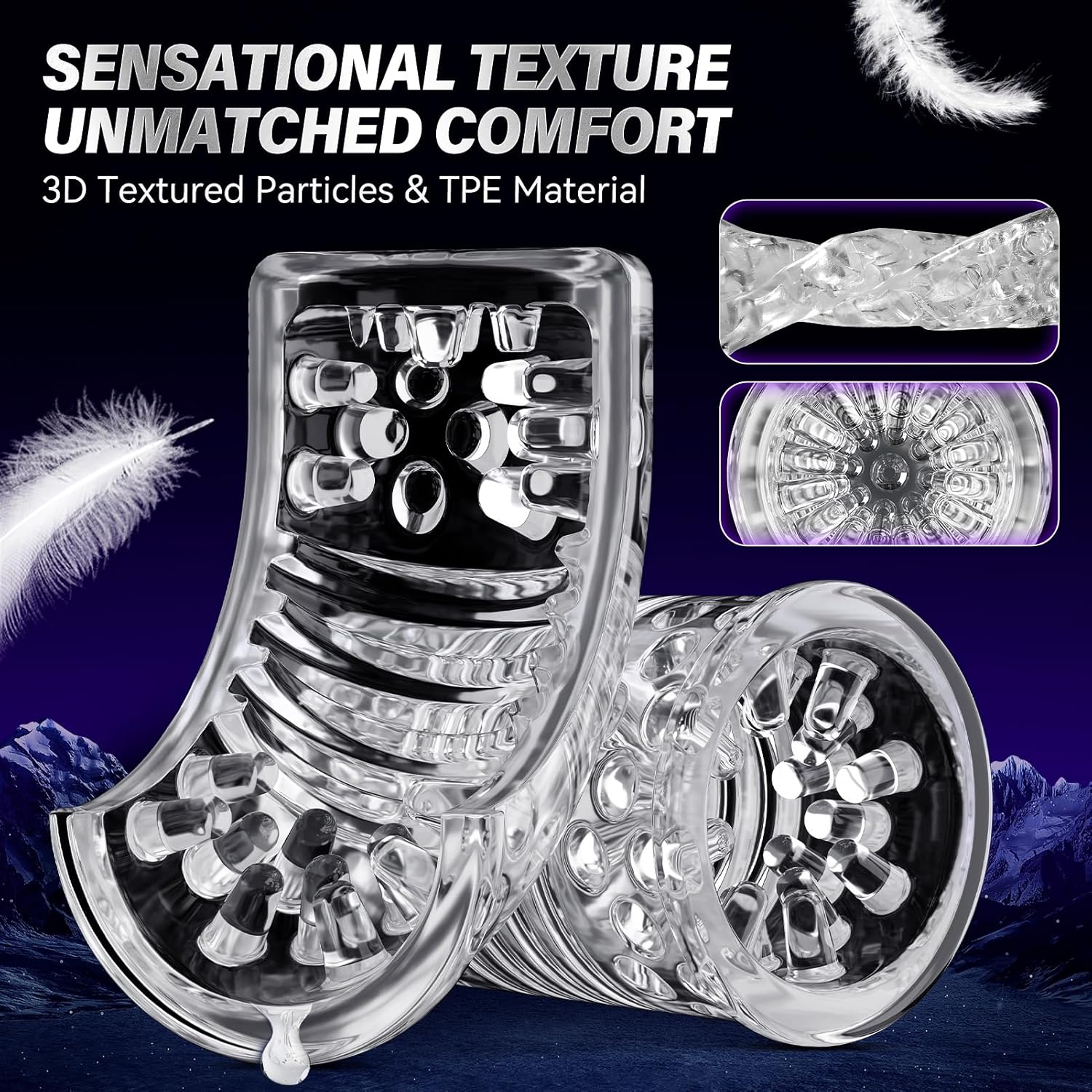 Automatic Male Masturbator Sex Toys for Men - Adult Toy Male Sex Toys with 7 Thrusting & 7 Rotating Modes.Hands Free Pocket Pussy Sex Machine with Visual Window & Suction Base Electric Penis Pump