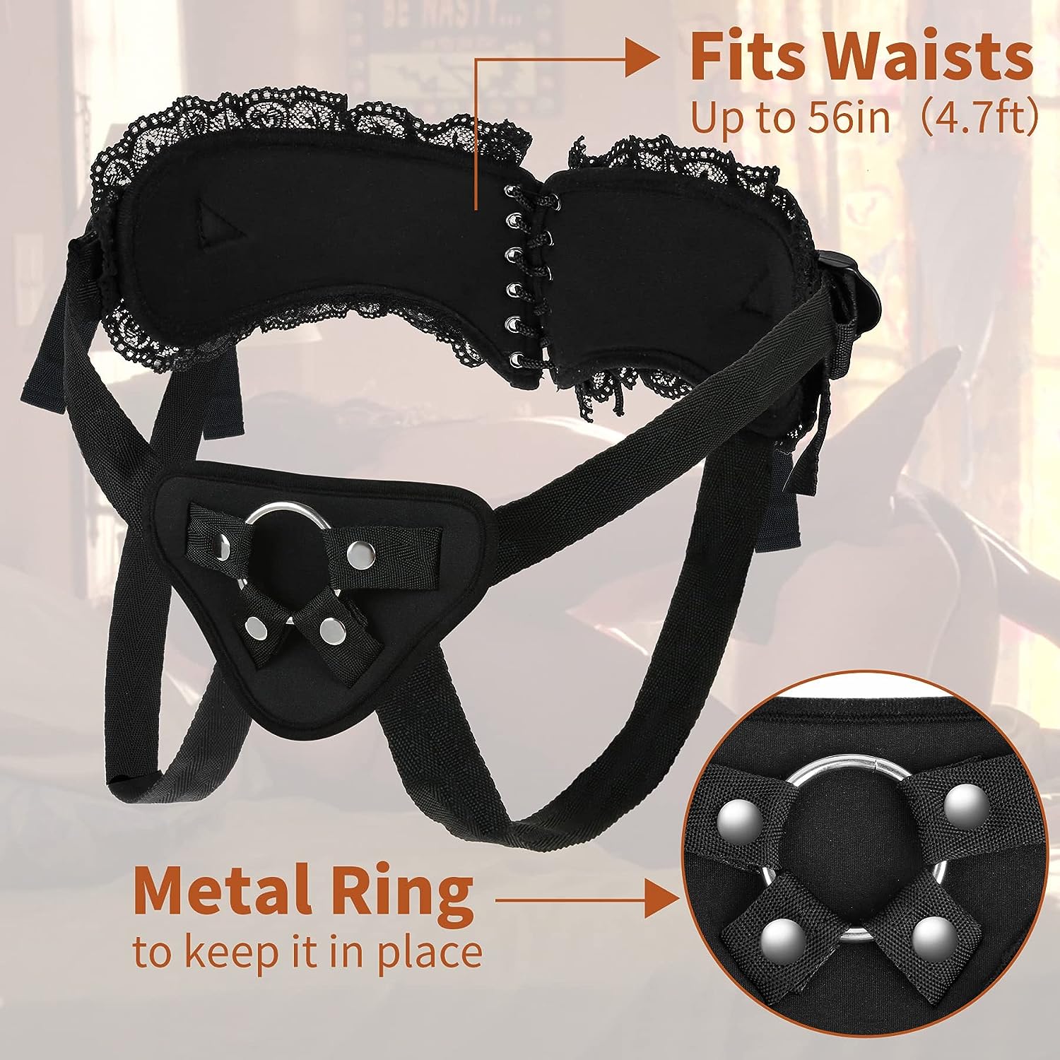 Strap On Dildo Harness for Pegging. Sex Harness with Realistic Anal Dildo Penis G-Spot Stimulator Sex Toys for Women Lesbian Couple. 7.5 Inch Silicone Dildo with Suction Cup Anal Sex Toys for Beginner