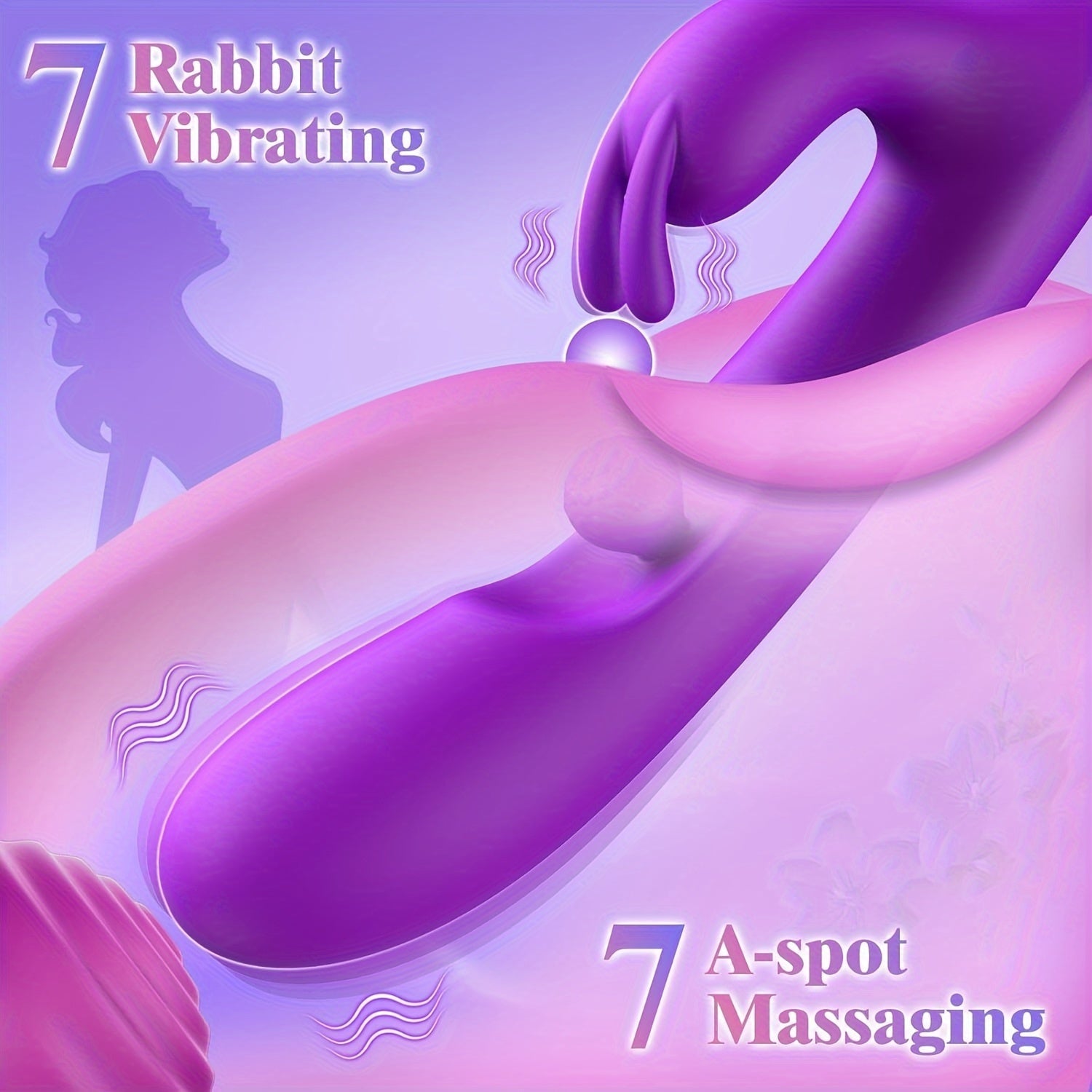 G Spot Vibrator Sex Toys-3 In 1 Adult Sex Toys With 10 Rubbing & 7 Vibrating & 7 Massaging. Clitoral Stimulator Dildo Rabbit Vibrators Women Sex Toy For Female And Couples Pleasure. Violet