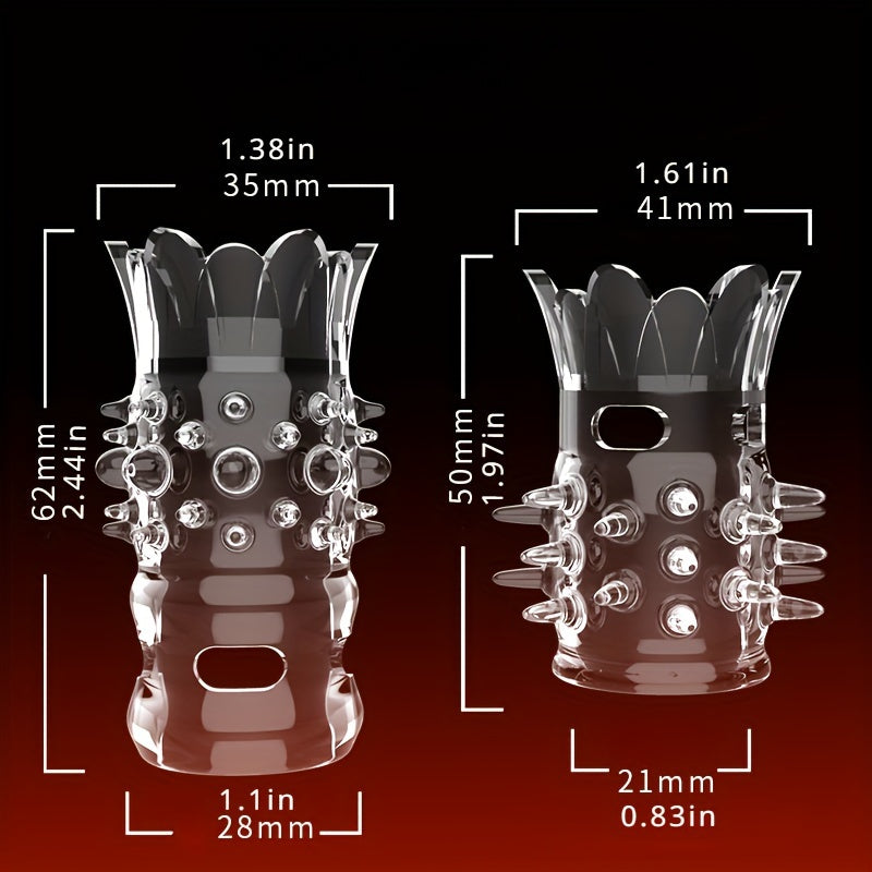 2pcs Men's Wolf Teeth Penis Sleeve Penis Cover Add More Fun And Excitement For Men Women Couples