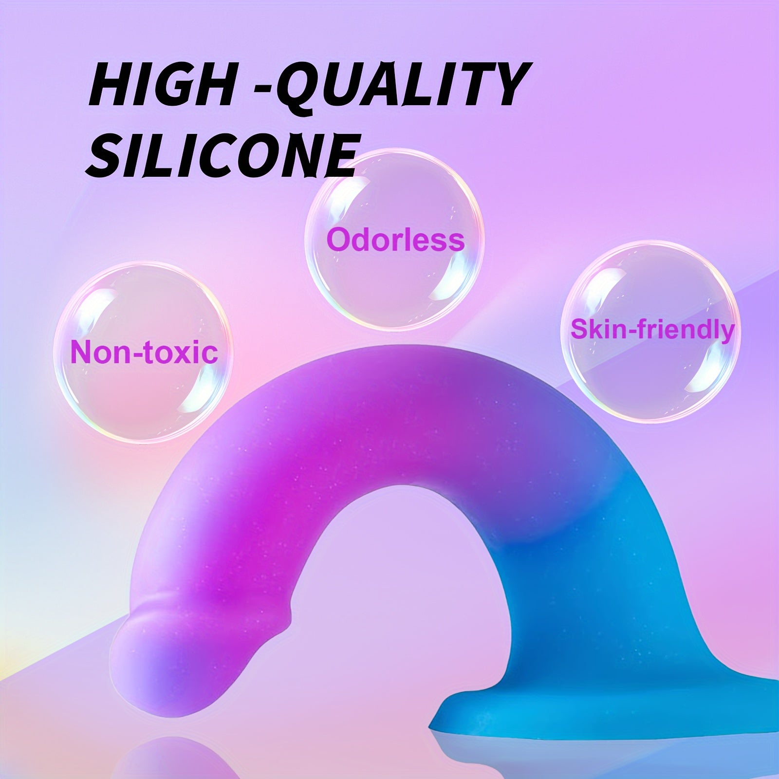 5.5 Soft Silicone Dildo - Flexible Anal Plug with Suction Cup for Hands-Free Play. Beginner-Friendly. Latex-Free Adult Sex Toy for Women and Couples