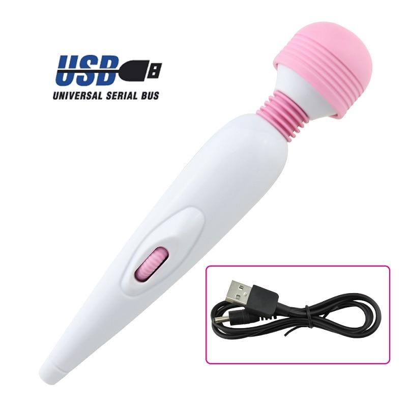 AV Vibrator Rechargeable Magic Wand Clit Massager Vagina Clitoris Stimulator  Female Masturbation Adult Sex Toys for Women