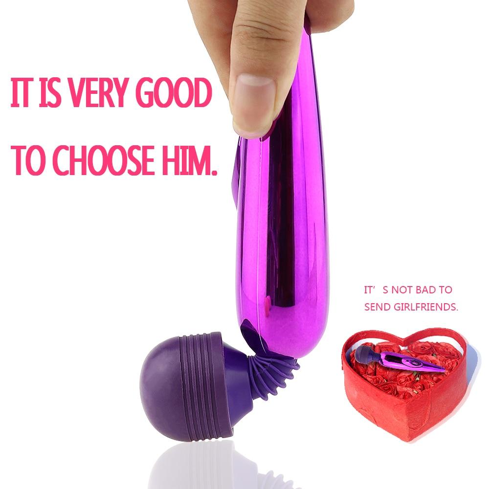 AV Vibrator Rechargeable Magic Wand Clit Massager Vagina Clitoris Stimulator  Female Masturbation Adult Sex Toys for Women