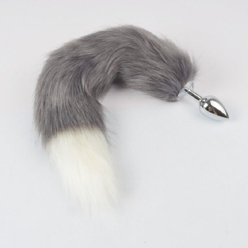อุปกรณ์ทางเพศสำหรับผู้ใหญ่ ปลั๊กบั้นท้าย อุปกรณ์ทางเพศทางทวารหนักสำหรับผู้หญิง ของเล่นสเตนเลส สตีล ร้านขายอุปกรณ์แปลกใหม่ ปลั๊กบั้นท้าย หางสุนัขจิ้งจอก