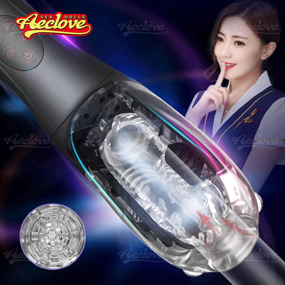 Aeclove อัตโนมัติ Vibrators สำหรับชายที่มีประสิทธิภาพหนีบและดูดพ็อกเก็ตหีชาย Masturbators ของเล่นช่องคลอดที่สมจริงนุ่ม