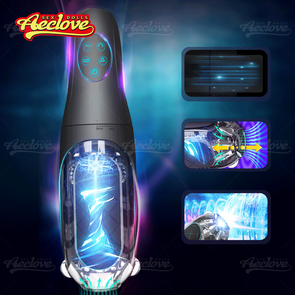 Aeclove อัตโนมัติ Vibrators สำหรับชายที่มีประสิทธิภาพหนีบและดูดพ็อกเก็ตหีชาย Masturbators ของเล่นช่องคลอดที่สมจริงนุ่ม