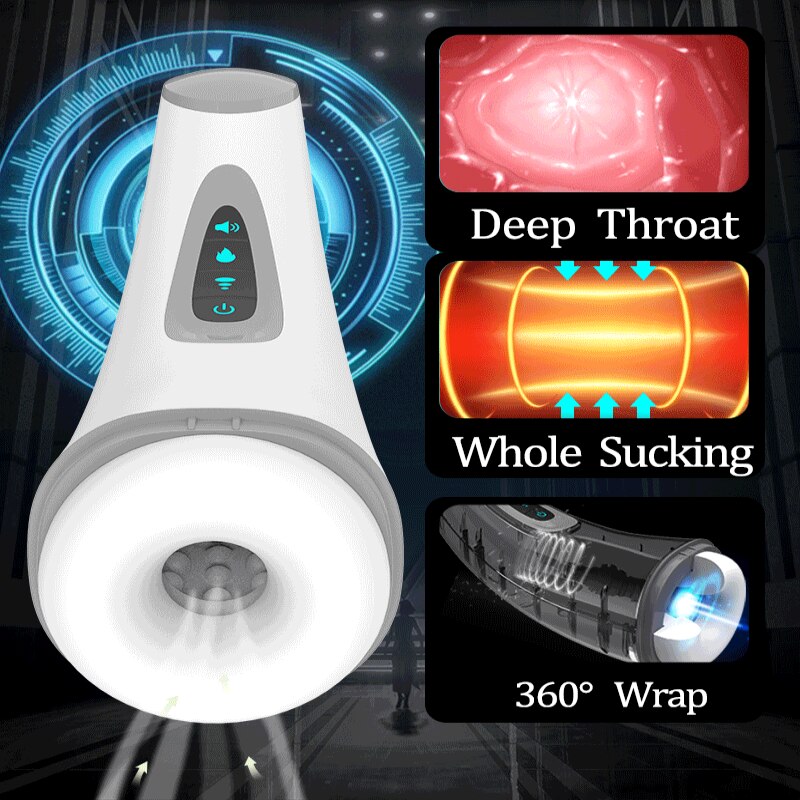 Air ดูดความร้อนชาย Masturbator อัตโนมัติสูญญากาศเซ็กซ์ทอยเร้าอารมณ์ Oral อมควยถ้วย Masturbation หีอุปกรณ์ช่วยตัวเองสำหรับผู้หญิงสำหรับ Man