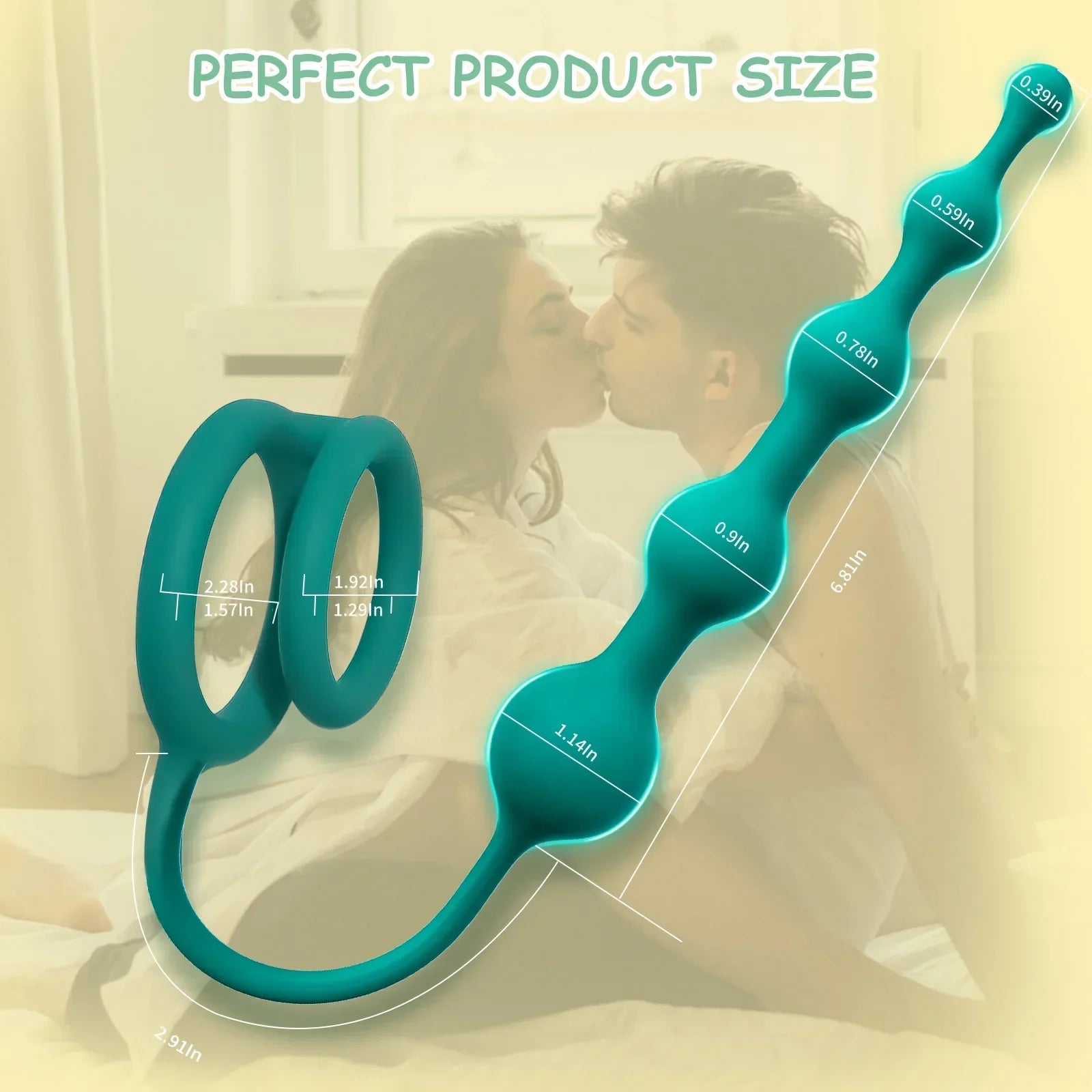 Anal Beads Butt Plug with Penis Cock Rings Men Prostate Massager Anal Plug Bullet G Spot Stimulor Adult Sex Toys for Women
