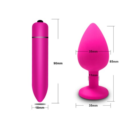 Anal Plug Butt Sex Toys for Women Men Soft Silicone Prostate Massager Mini Erotic Bullet Vibrator Anal Toys for Adults 18