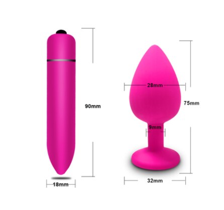 Anal Plug Butt Sex Toys for Women Men Soft Silicone Prostate Massager Mini Erotic Bullet Vibrator Anal Toys for Adults 18