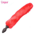 Anal Plug Fox Tail for Adults Cosplay Remote Control Butt Plug Sex Toys Erotic Games for Couples