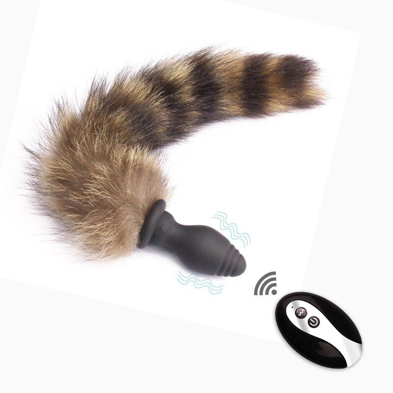 Anal Plug Fox Tail for Adults Cosplay Remote Control Butt Plug Sex Toys Erotic Games for Couples