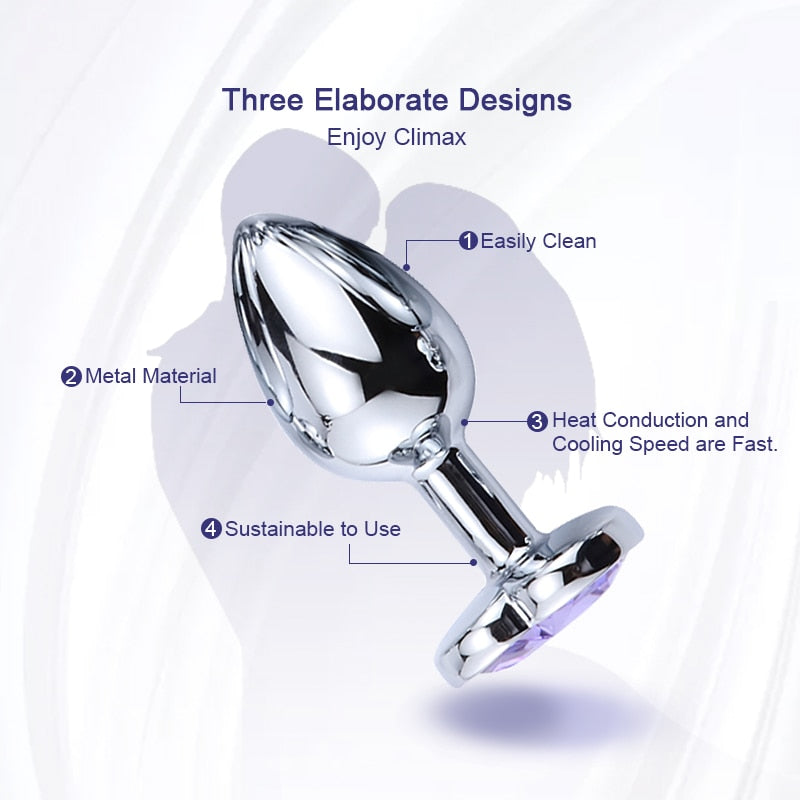 Anal Toys Heart-shaped Metal for Women Adult Sex Products Men Butt Plug Stainles Steel Anal Plugs Sex Vibrators Anal Dildo Toys