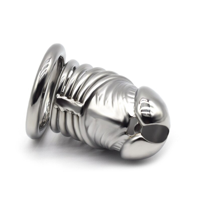BDSM Adult Sex Toys Penis Cage Dick Ring Chastity Fetish Gay Slave Penis Extender Stainless Steel CB Lock Leten Scrotum
