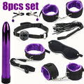 BDSM Erotic Toy Set Sexy Toys Adult Games Sex Bondage Restraint.Handcuffs Nipple Clamp Whip Collar Sex Toys for Couples