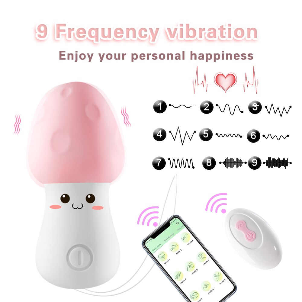 มินิที่มีประสิทธิภาพ Bullet Vibrator รีโมทแอปควบคุมหัวเห็ดผู้หญิง Clitoral Stimulator ช่องคลอด G จุด Masturbation เร้าอารมณ์ Vibr