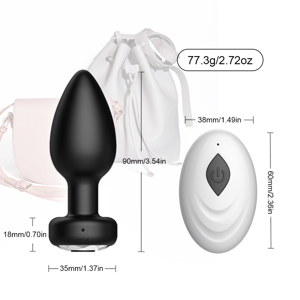 Butt Plug Anal Plug Vibrators Unisex Sex Stopper Wireless Anal Vibrator for Men Women Anal Trainer Sex Toys for Adults 18 Couple