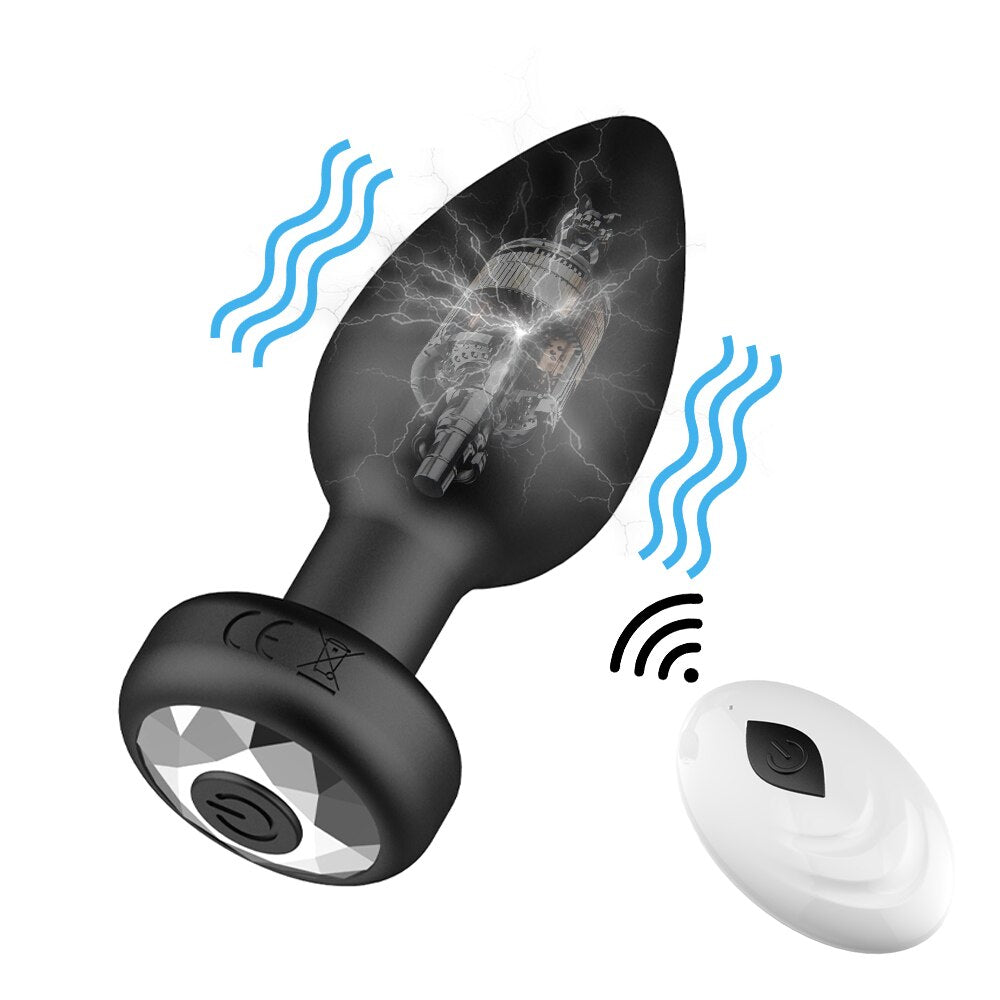 Butt Plug Anal Plug Vibrators Unisex Sex Stopper Wireless Anal Vibrator for Men Women Anal Trainer Sex Toys for Adults 18 Couple