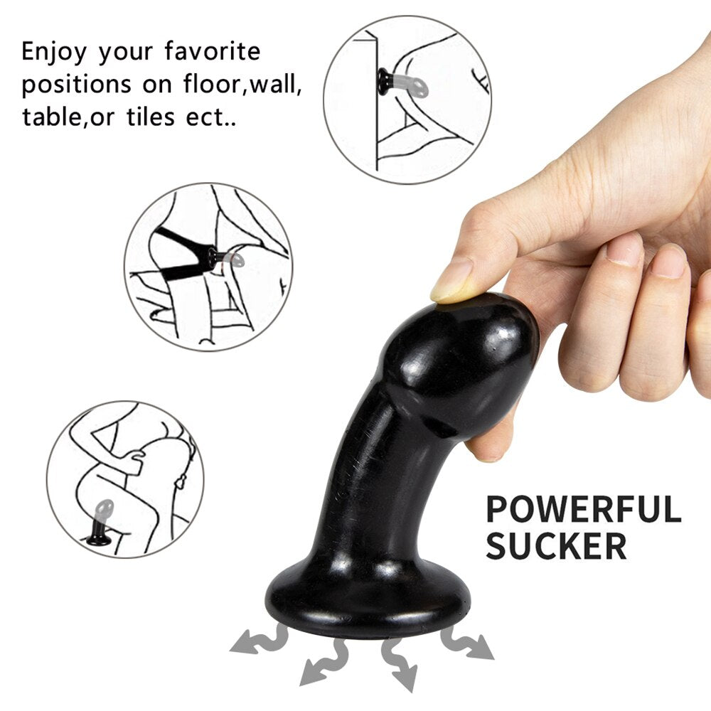 Butt Plug with Strong Sucker Soft Dildo Adult Products Butt Plug Prostate Stimulator Female Masturbation Tool Sex Toy for Couple