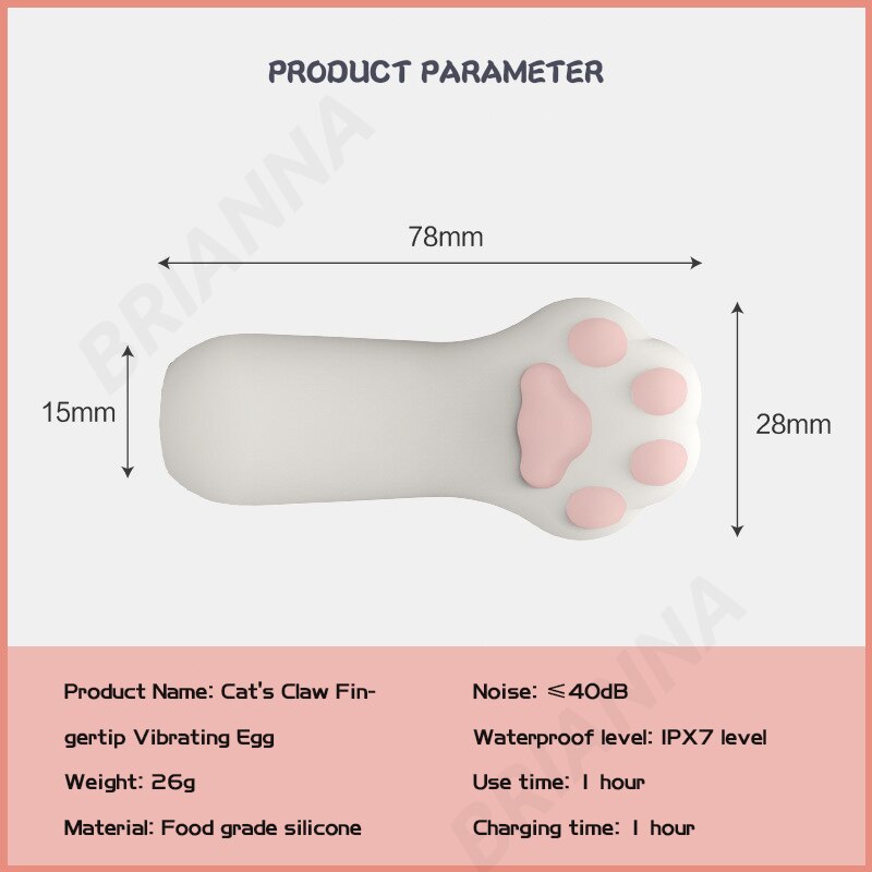 Cat Claw ปลายนิ้ว Vibrator ซิลิโคนแบบพกพาการ์ตูนเตียง Vibrator G Spot Clitoris Stimulator เซ็กซ์ของเล่นสำหรับผู้หญิง