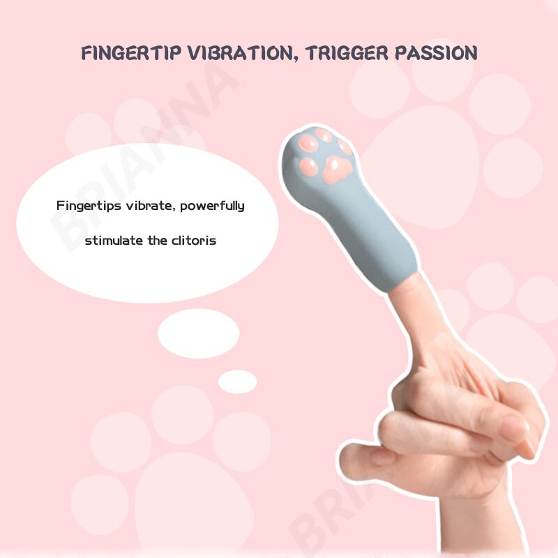 Cat Claw ปลายนิ้ว Vibrator ซิลิโคนแบบพกพาการ์ตูนเตียง Vibrator G Spot Clitoris Stimulator เพศผู้ใหญ่ของเล่นสำหรับผู้หญิง