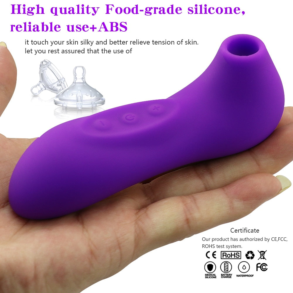 Clit Sucker Vibrator Blowjob Tongue Licking G Spot Massage Clitoris Stimulator Nipple Sucking Erotic Sex Toys for Women Sexo