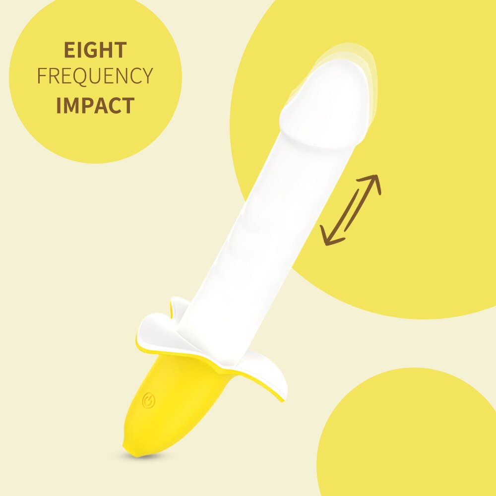 Banana-shaped Clitoral Vibrator G-Spot Stimulator Vaginal Silicone Dildo Female Masturbator Cute Adult Toy for Women Sex