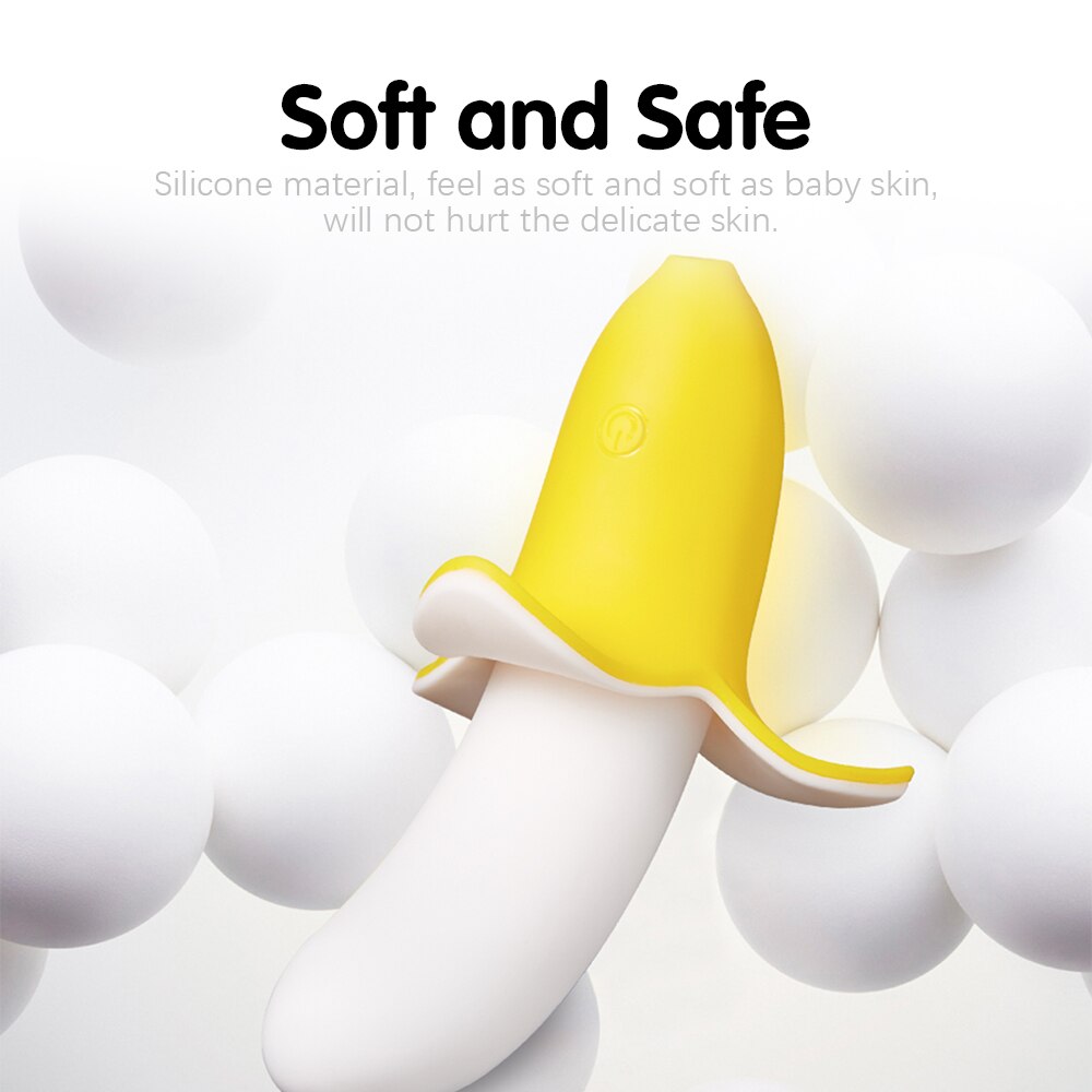 Banana-shaped Clitoral Vibrator G-Spot Stimulator Vaginal Silicone Dildo Female Masturbator Cute Adult Toy for Women Sex
