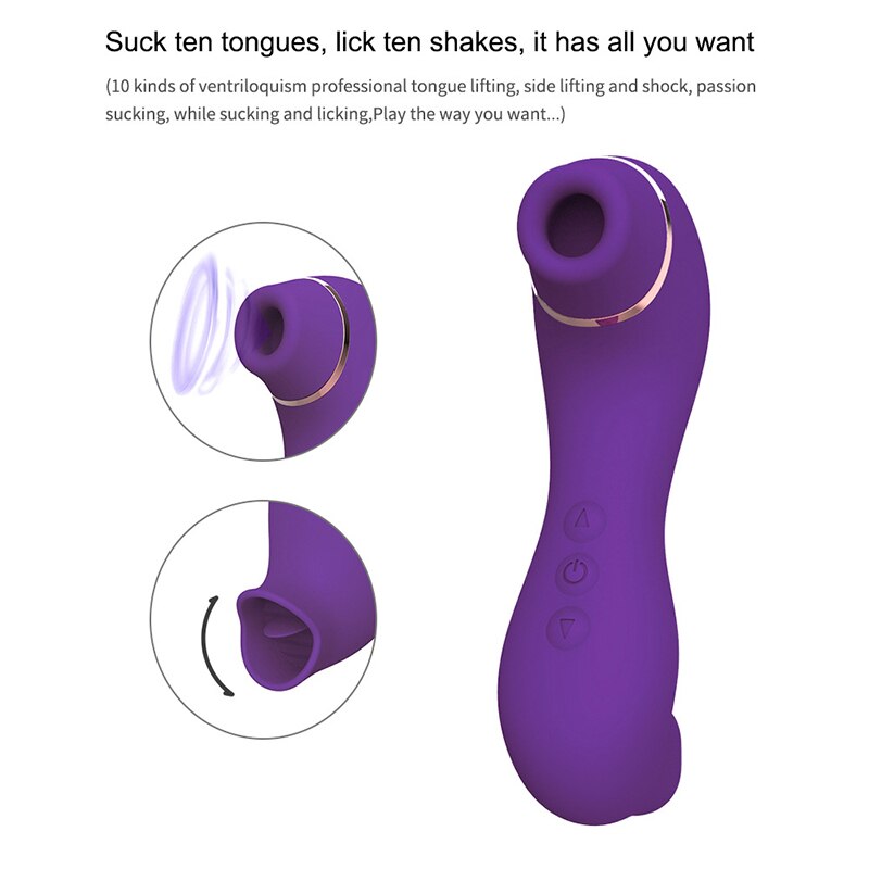 Clitoris Sucker Sex Sucking Toys Vibrator Powerful Clitoris Blowjob Tongue Stimulator Nipple Vagina Pussy Pump Sex Toys for Wome