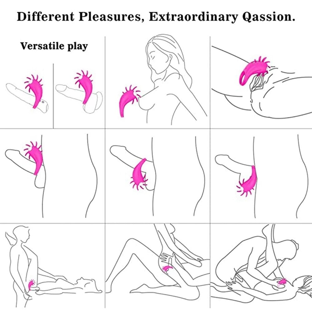 Penile Ring Delay Lock Sperm Vibrator Tongue Licking G-Spot Vaginal Clit Stimulator Orgasm Penis Lock for Men