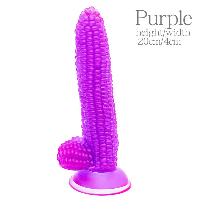 ข้าวโพดซิลิโคนจริง Dildo Anal ปลั๊กดูดถ้วยผัก Dildo เพศของเล่นสำหรับผู้หญิงช่องคลอดนวด G-Spot masturbator ดี