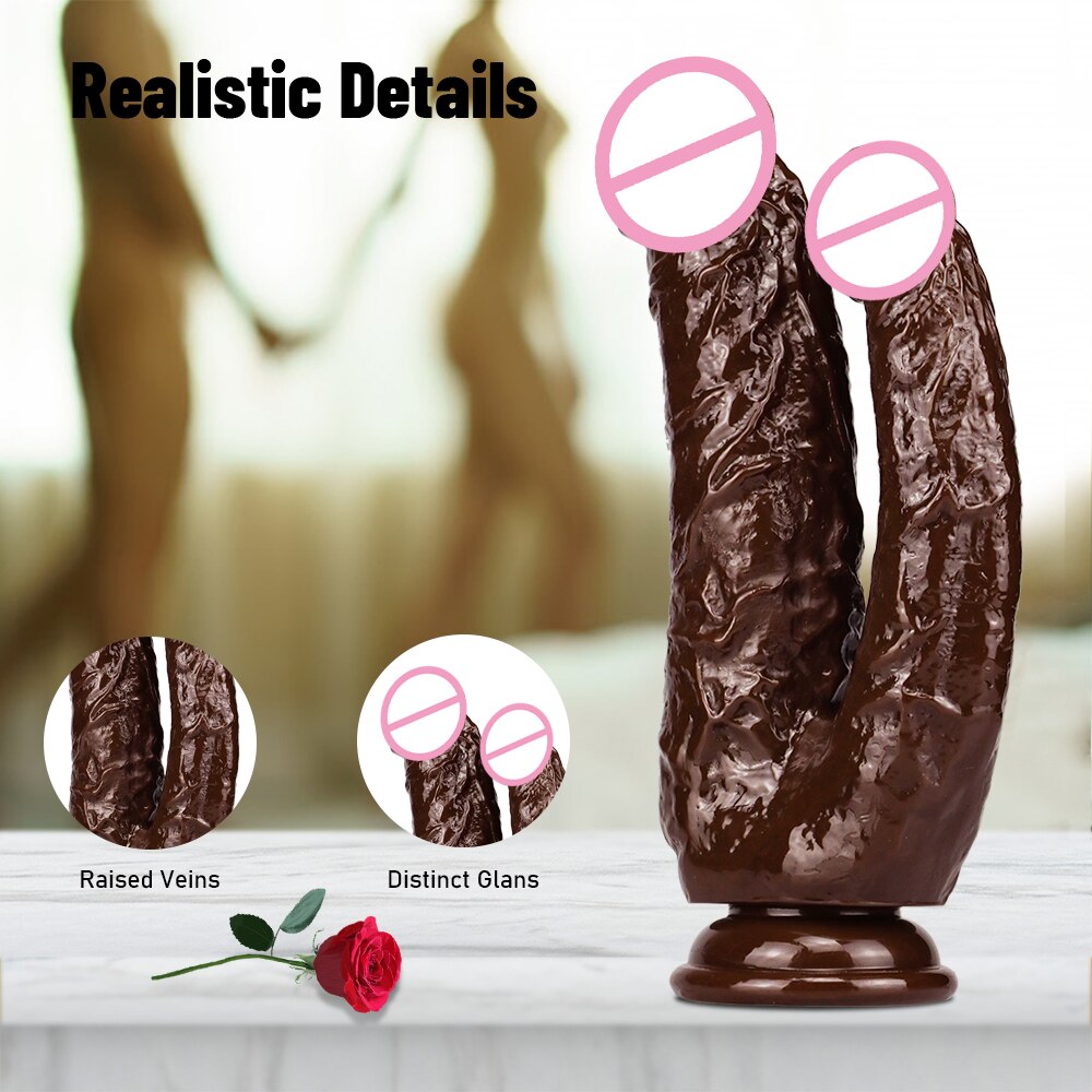ดูดถ้วยคู่ Dildo Femme Sexshop Buttplug เลสเบี้ยน Jouet Sexuel สำหรับผู้ใหญ่ Sextoy อวัยวะเพศชายเกย์พระเจ้า Gode เร้าอารมณ์ Dick Anal Consolador