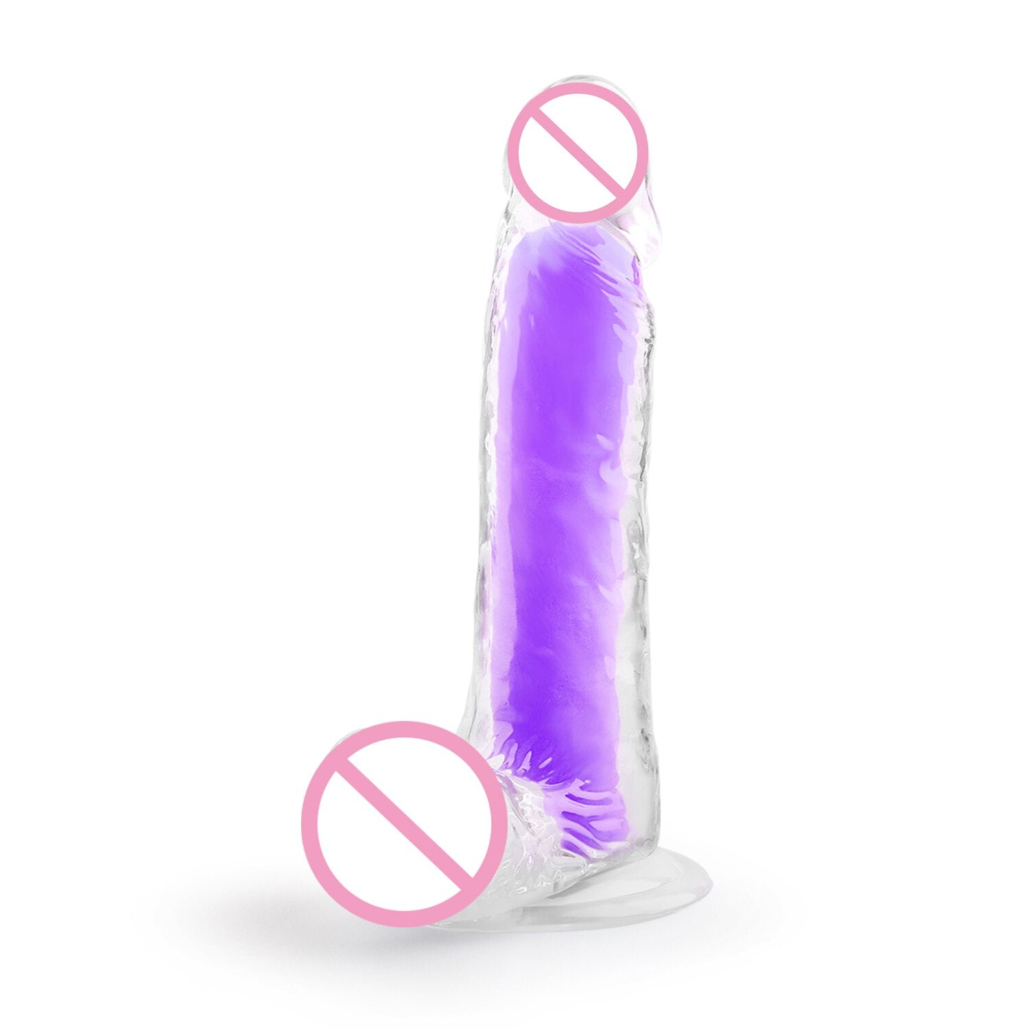 เลสเบี้ยน Dildo ดูดถ้วยสมจริง Penis สำหรับผู้หญิงช่องคลอด Clitoris Stimulator หญิง Masturbator Noctilucent เซ็กซ์ทอย