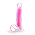 เลสเบี้ยน Dildo ดูดถ้วยสมจริง Penis สำหรับผู้หญิงช่องคลอด Clitoris Stimulator หญิง Masturbator Noctilucent เซ็กซ์ทอย