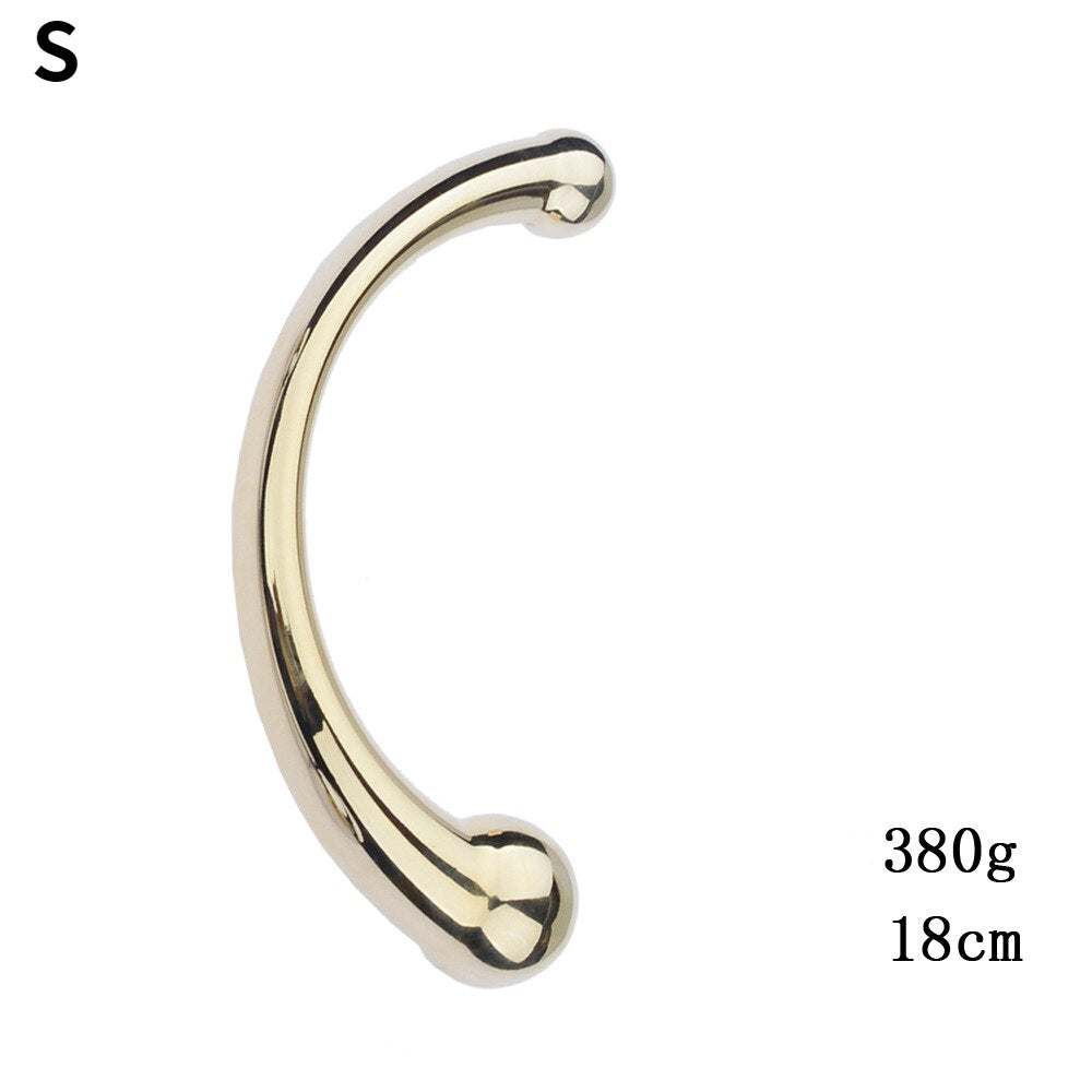 Double Ended Stainless Steel G Spot Wand Massage Stick Pure Metal Penis P-Spot Stimulator Anal Plug Dildo Sex Toy for Women Men