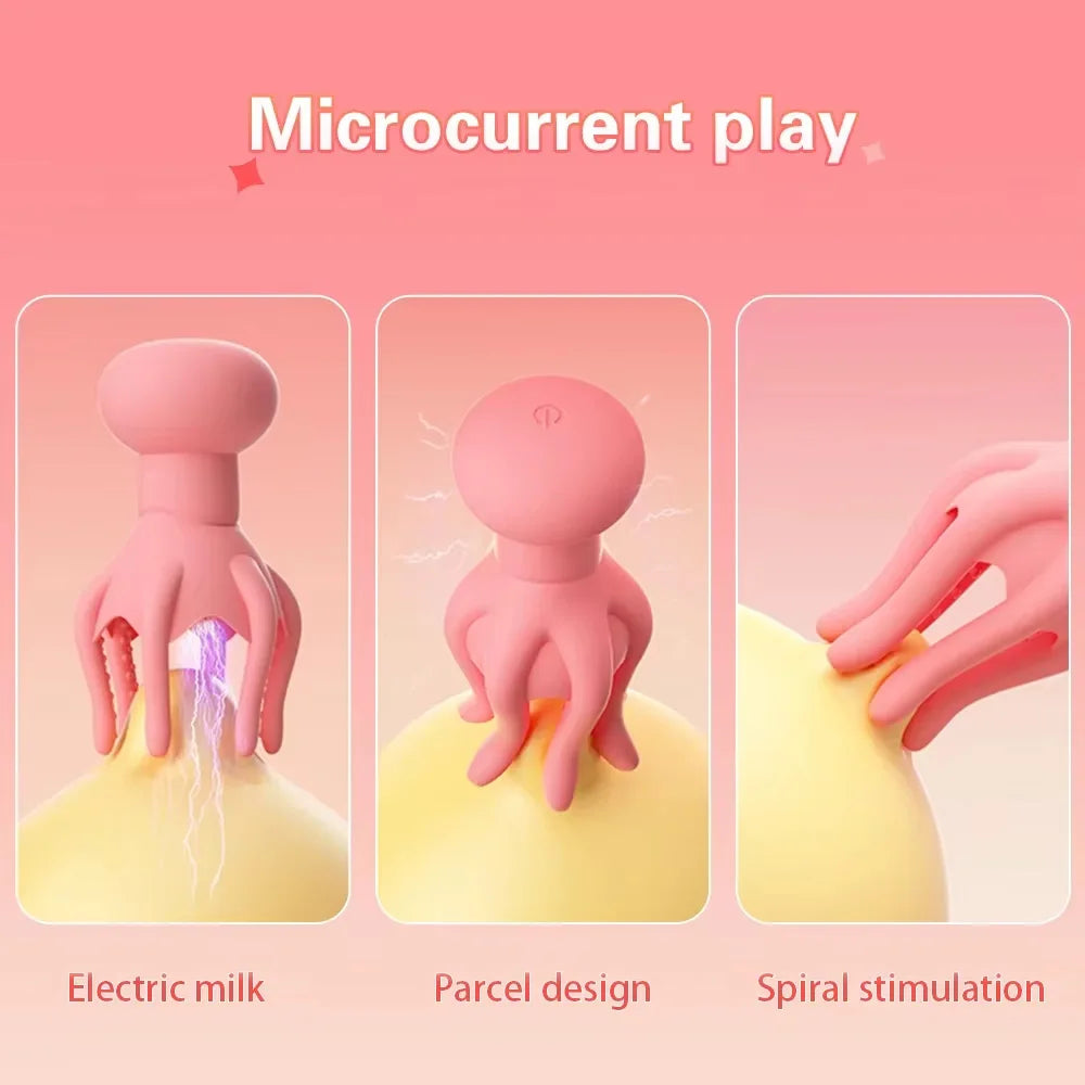 Electric Shock Breast Massage glans massager Vibrator Nipple G-Spot Stimulation Clitoris Sucker Male Female Masturbator Sex Toy