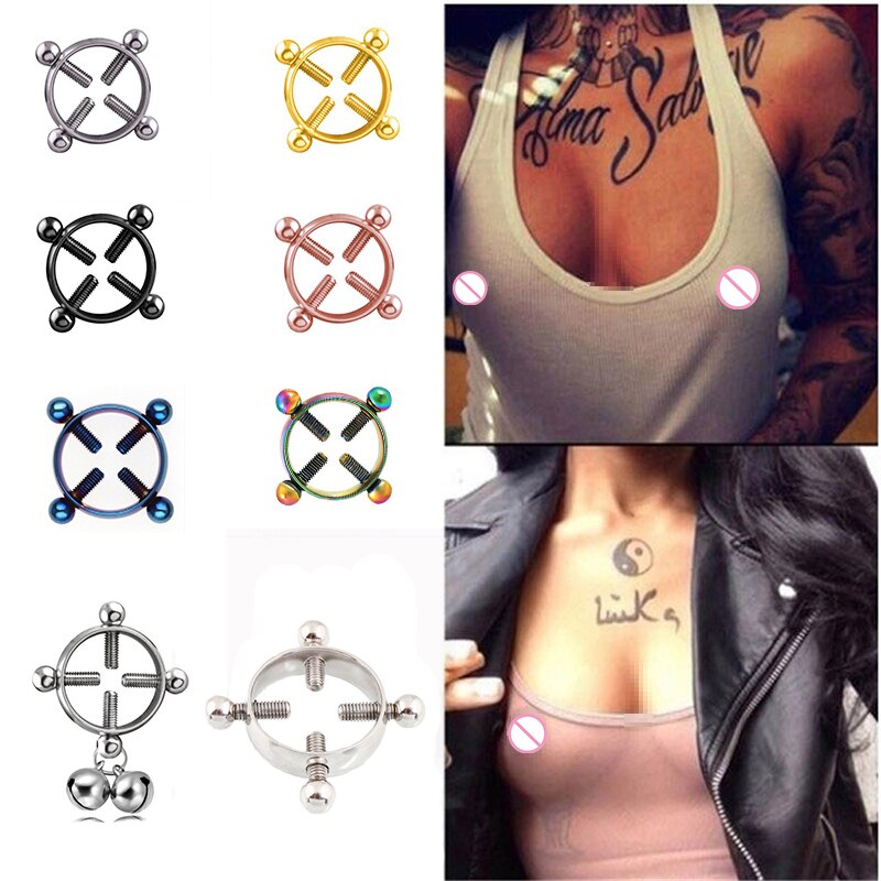 Eroticos Adult Games for Women Stainless Steel Round Non Piercing Nipple Clamps Sex Toys for Couples BDSM Bondage Slave Sex Shop