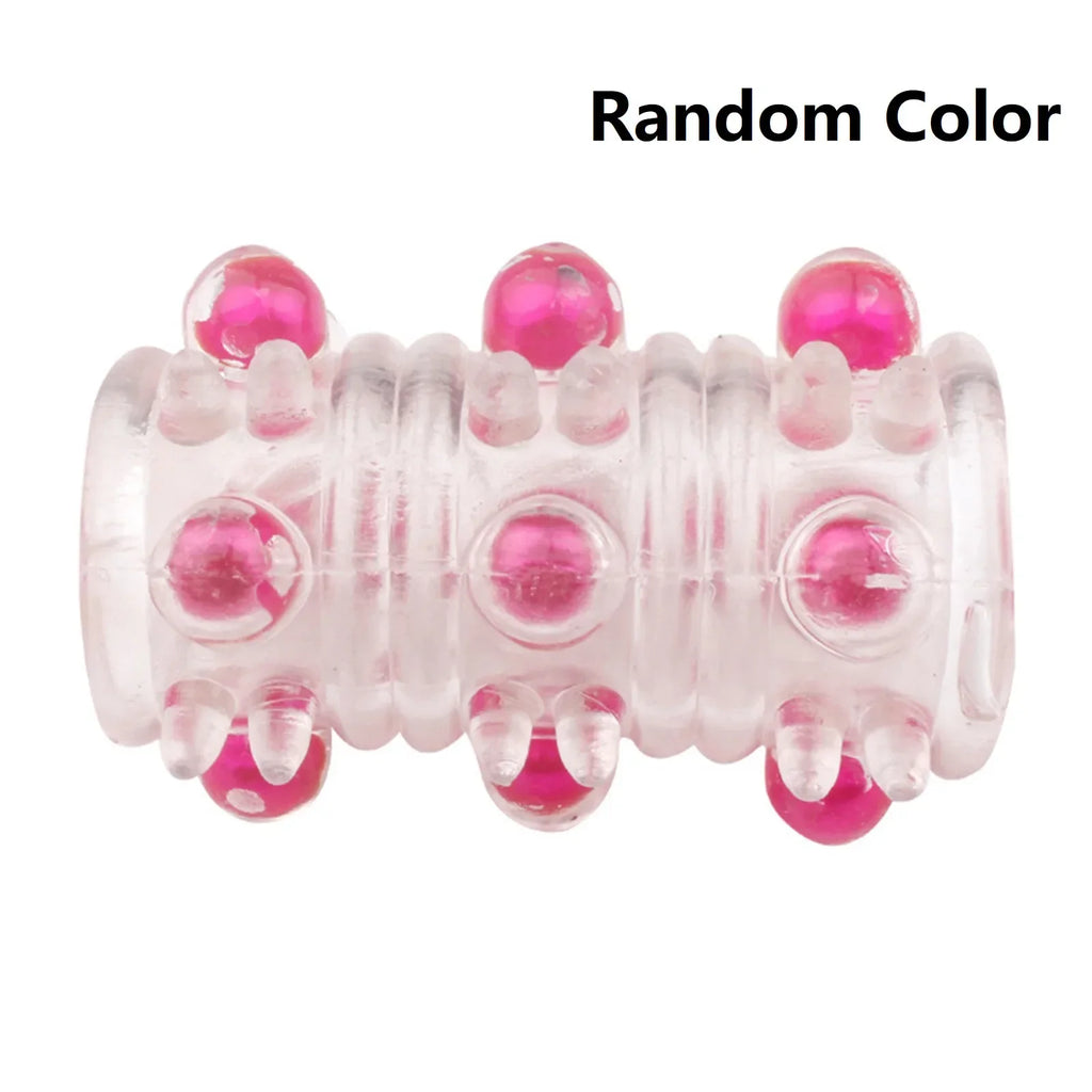 Extension Penis Sleeve Cock Rings For Men Enlarger Glans Particles Condom Lasting Delayed Sex Toys Adult Sexual Dotted Sex Goods