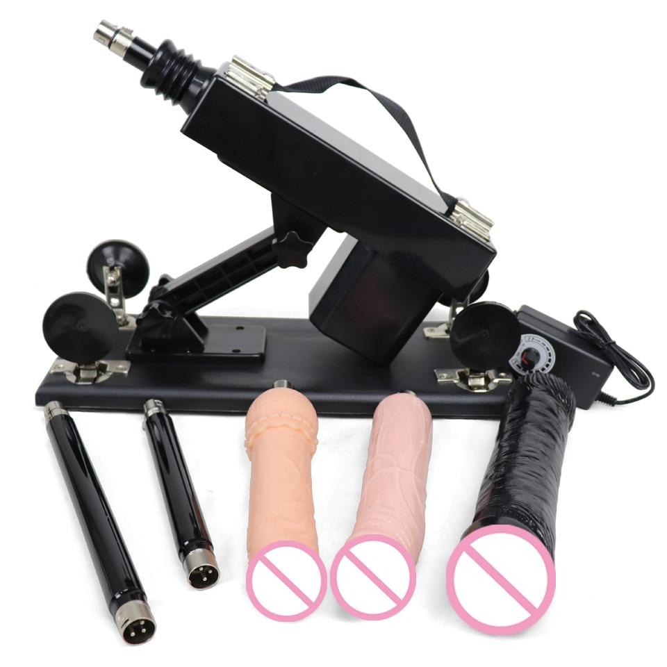 Sex Machine With 3XLR Suction Cup For Women Automatic Vibrator Adult Sex Toys Pumping Gun Love Machine Male Masturbator