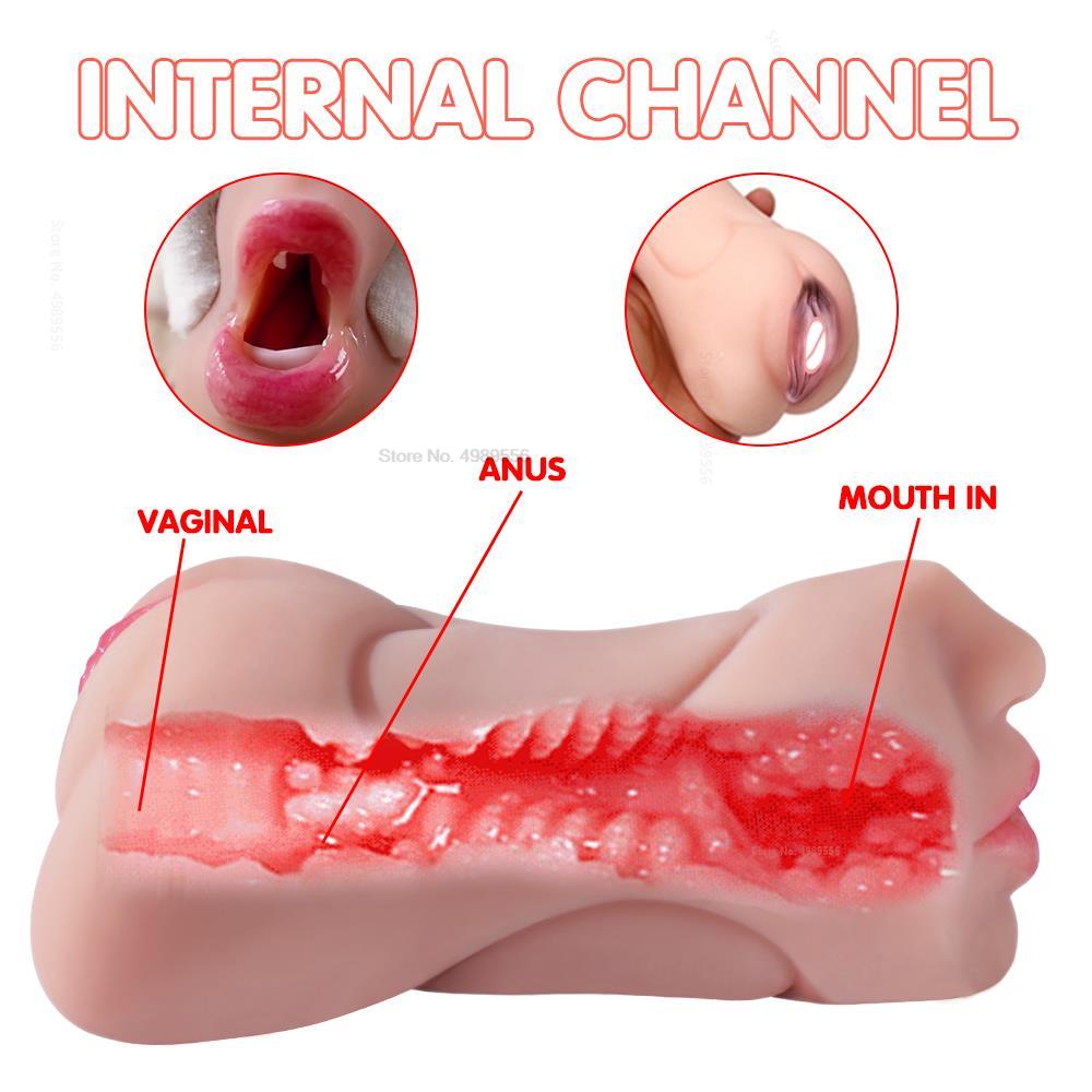 Feeling ช่องปากสำเร็จความใคร่คัพ3D Deep Throat ลิ้นชาย Masturbator เซ็กซ์ทอยสำหรับผู้ชายประดิษฐ์อุปกรณ์ช่วยตัวเองสำหรับผู้หญิง SexToy Shop