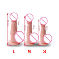 Female Silicone Masturbation Stimulate Women Manually Dildo Strong Suction Cup Sex Toys
