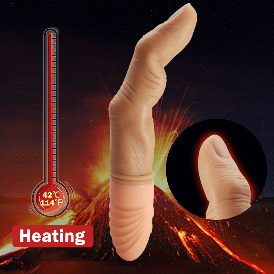 ที่มีประสิทธิภาพ Finger Vibrator สำหรับผู้หญิง G Spot กระตุ้นช่องคลอดเครื่องนวดความร้อนซิลิโคนนิ้วมือ Dildo Masturbator ของเล่นสำหรับผู้ใหญ่