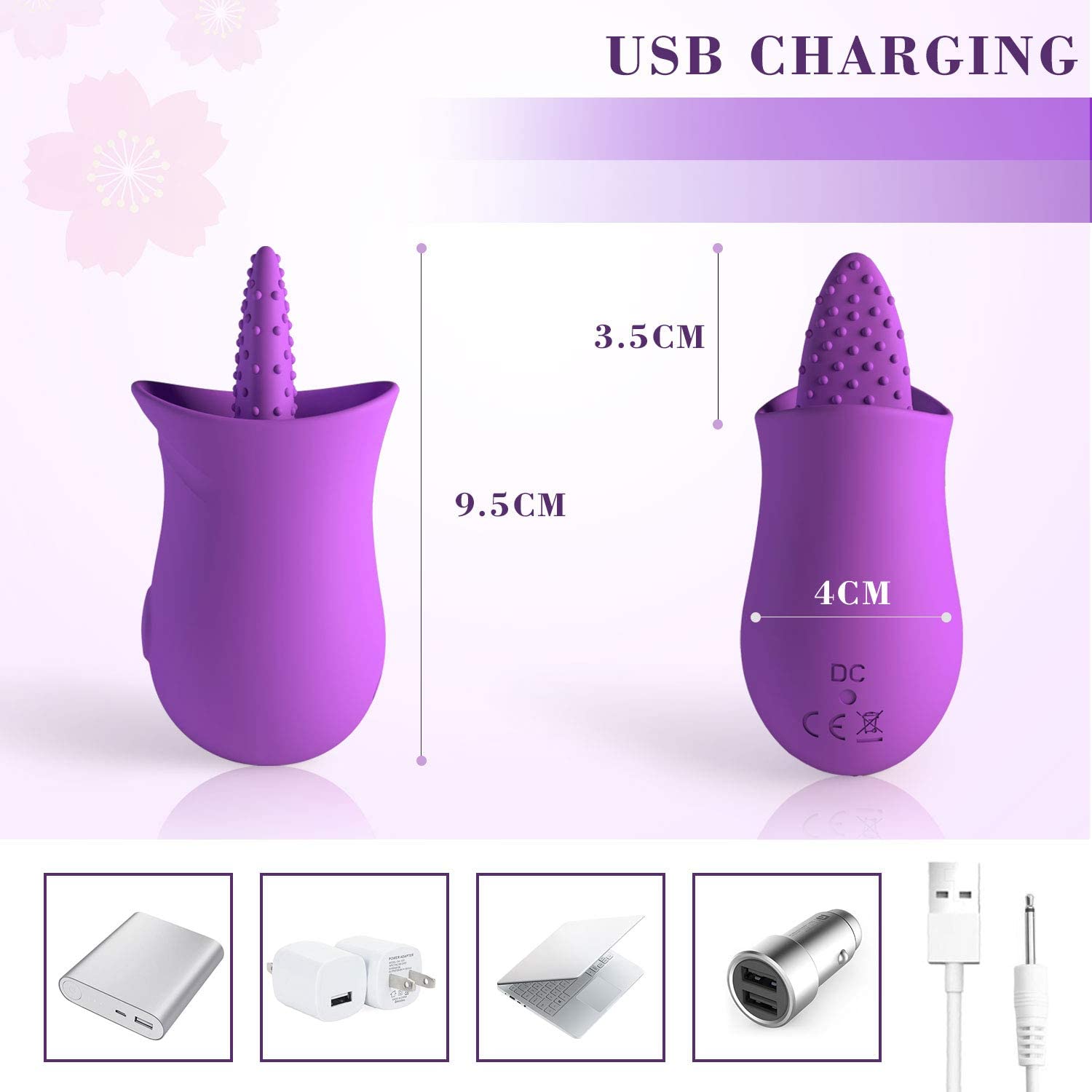 G Spot Silicone Vibrator with Tongue Licking Nipple Stimulator with 10  Levels Sex Toys with Powerful Motor Sex Toys for Women