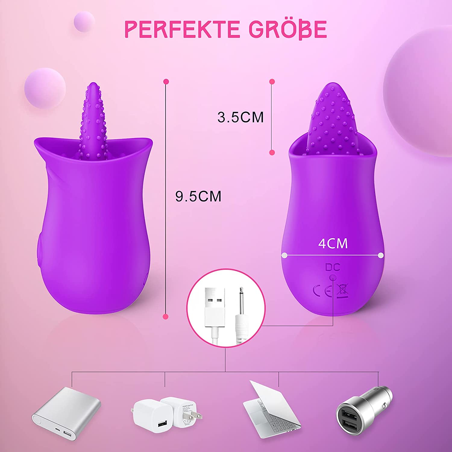 G Spot Silicone Vibrator with Tongue Licking Nipple Stimulator with 10  Levels Sex Toys with Powerful Motor Sex Toys for Women