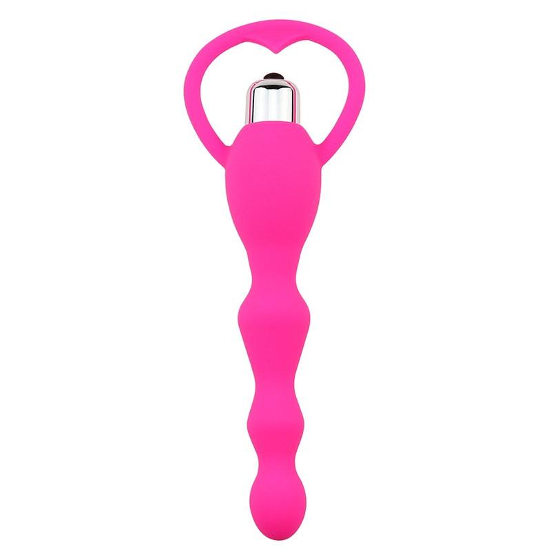 G Spot Vibrating Dildo Anal Plug Butt Prostate Massage Soft Beads Vibrator Sex Toys for Couples Silicone Adult Erotic Products