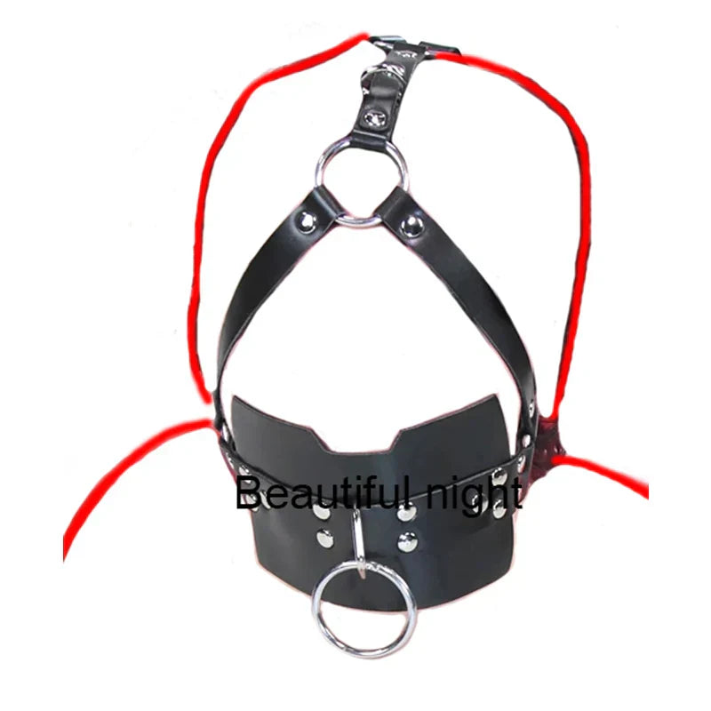 Ring/Spider/Ball Gag BDSM Leather Cover Mouth Mask Bondage. Muzzle Blindfold Restraints.SM Sex Toys For Couples